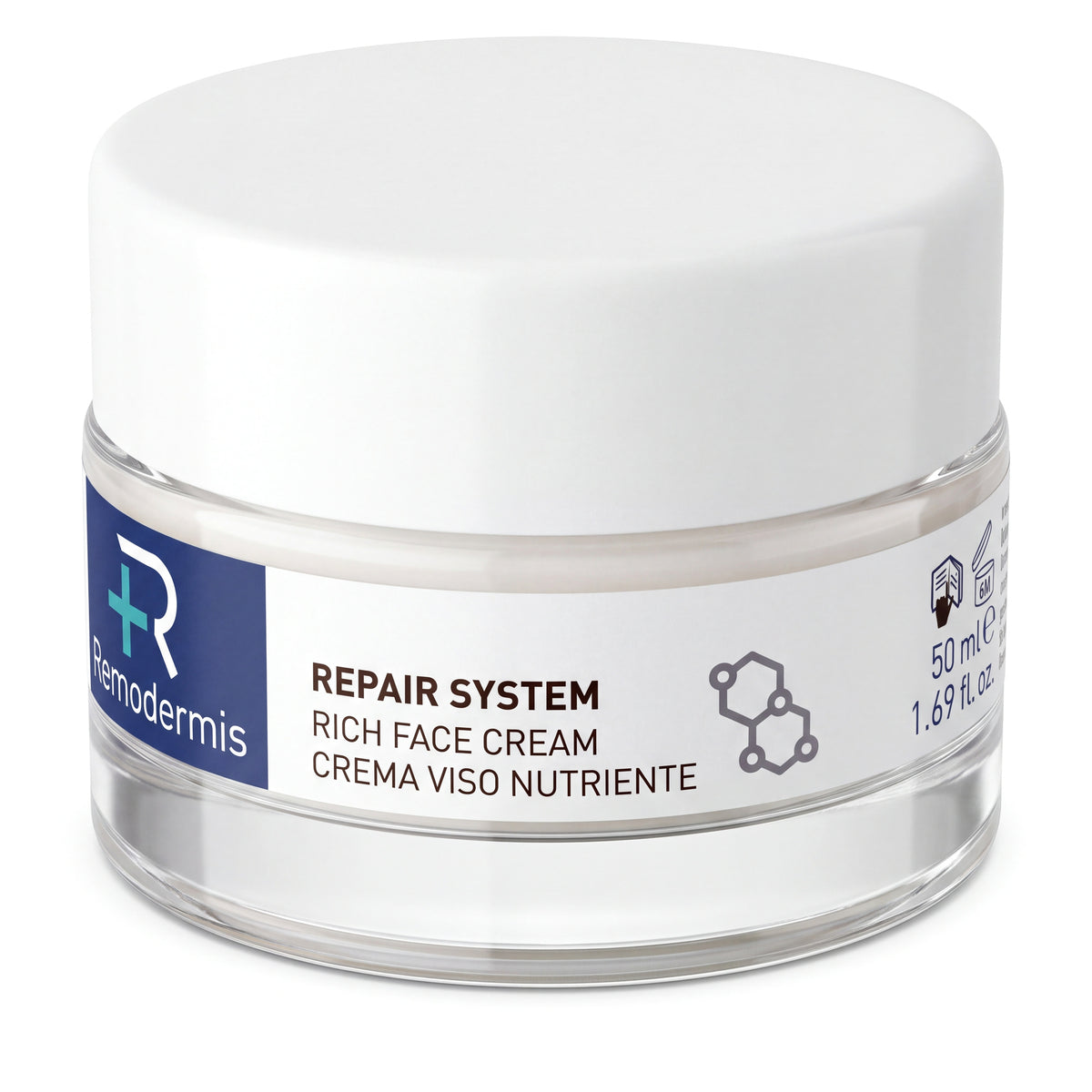 Remodermis Repair System Rich Face Cream 50 ml, crema viso nutriente – vasetto visto dall'alto